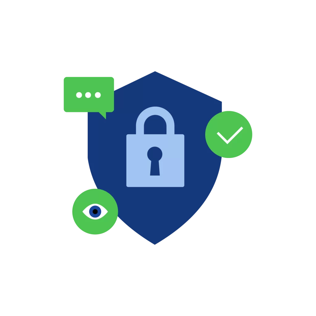 Data Protection, Privacy Compliance, and Secure Communication Vector Illustration