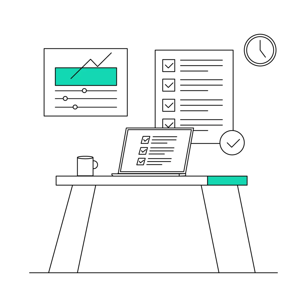 Productive Desk Setup and Task Tracking